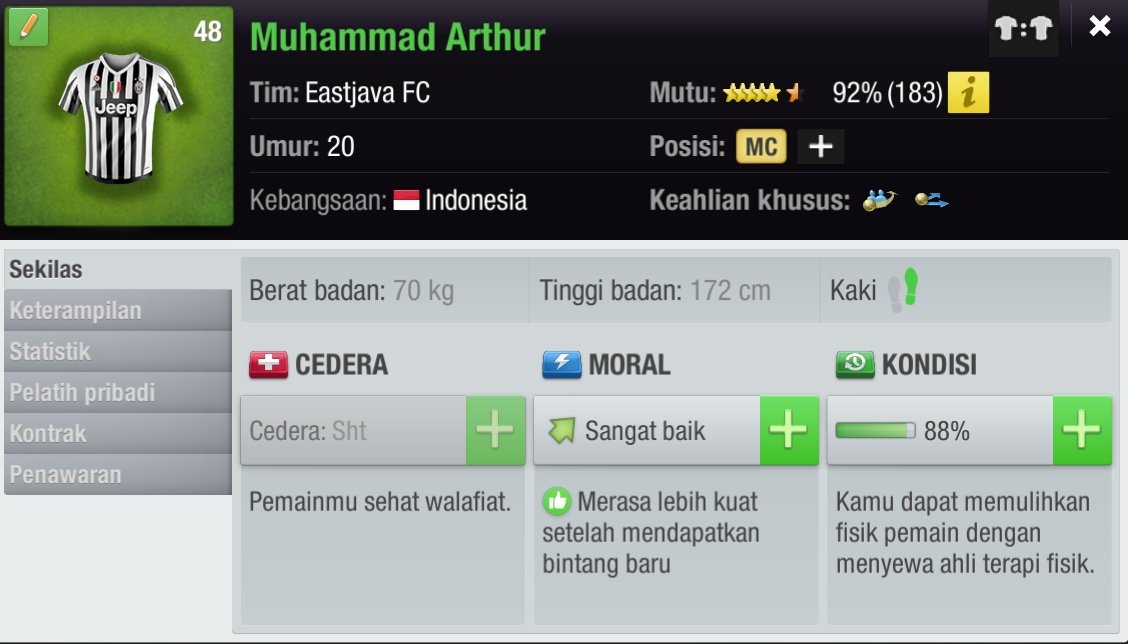 EastjavaFC's tweet photo. โ๏ธCoach Alessandro menunjuk M.Arthur sebagai bagian dari squad utama musim ini, setelah 1 musim menjalani training di EJAcademy #EastjavaFC #TopEleven https://t.co/qWCWjCg3XL