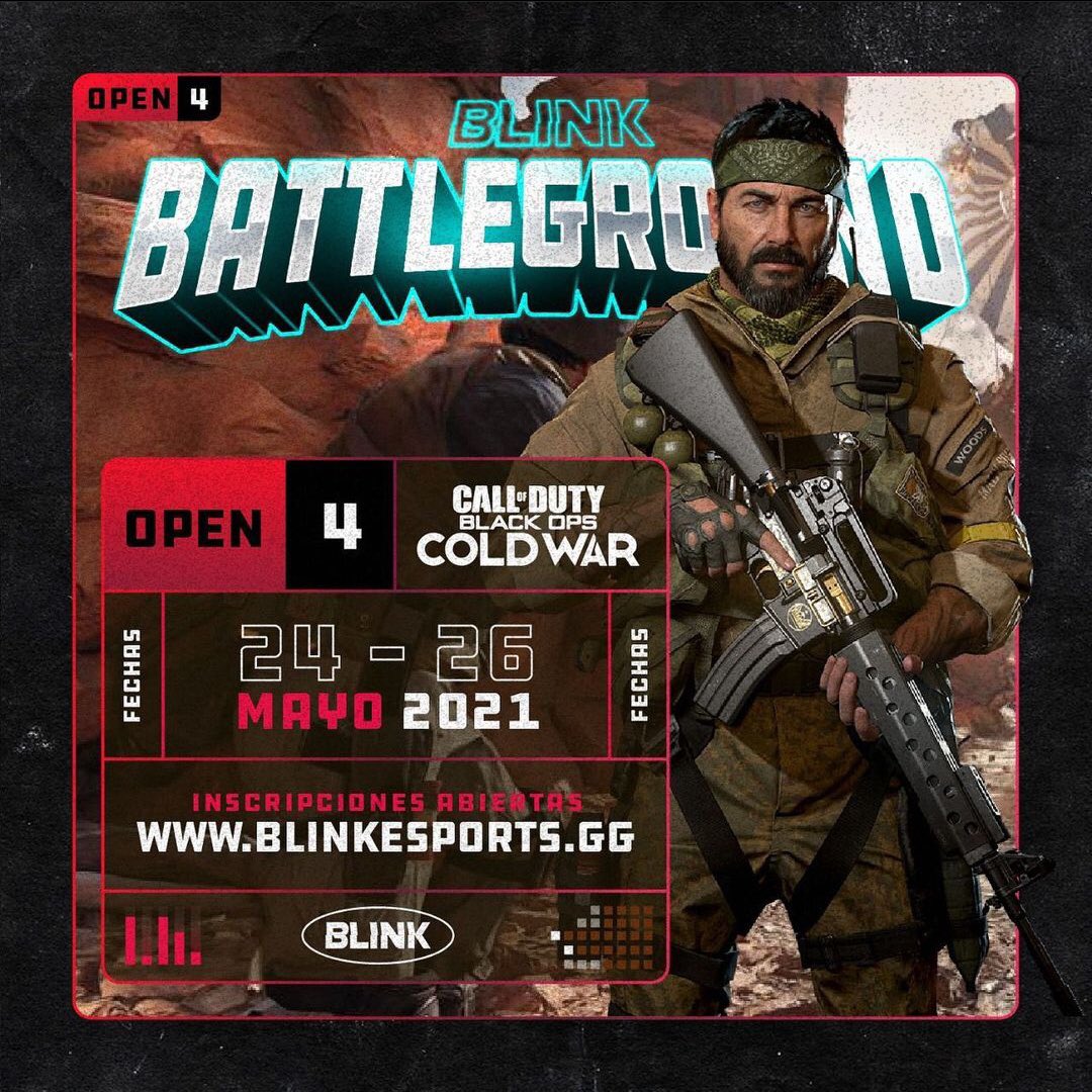 LatamNorte's tweet photo. ¿Estás listo para el #Open4 de #CODBlackOpsColdWar 😎?

El 24 y 26 de mayo se juega de a duro 🔥 y ya las inscripciones están abiertas, así que no pierdas tiempo 💪🏻

Arma tu equipo e inscríbete por https://t.co/B3GdQmmkZN o https://t.co/QuL0KyVgwv 🎮

Powered by: @BlinkEsportsRD https://t.co/0R84IfLC9g