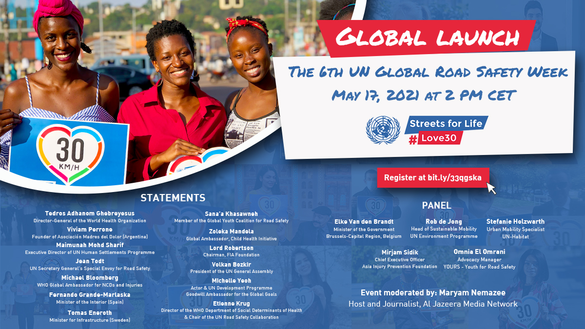 RoadSafetyNGOs's tweet photo. The line up for the @UNRSC Global Launch event for @UNGRSW is out with global leaders in road safety and beyond and featuring some of our Alliance NGO friends. Register HERE: https://t.co/kxlWRitQ4g
@viviamperroneOK @AIPFoundation 
@krsdtrust https://t.co/WXeuWSEORx