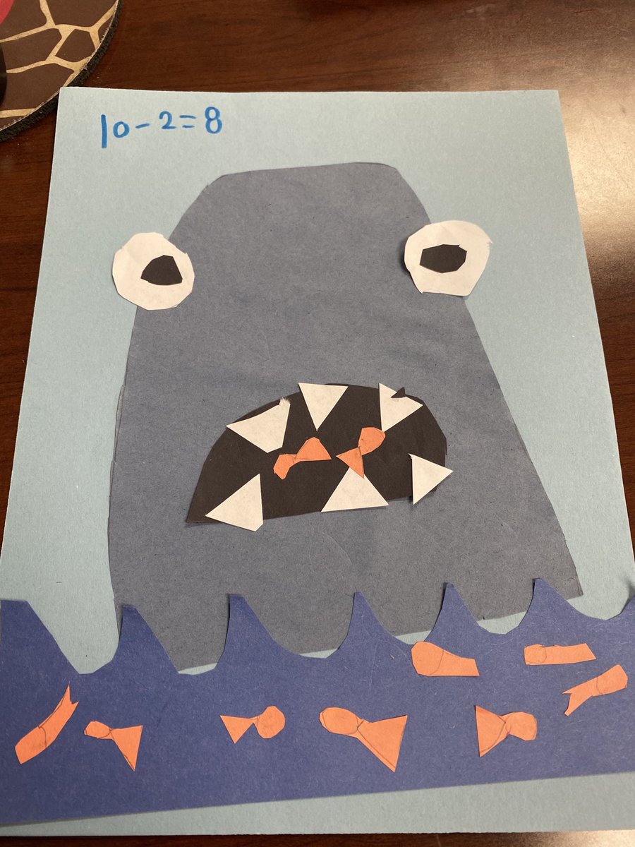 ecmaxwe1's tweet photo. We love learning math concepts. #hungryshark #kinderismyfavorite https://t.co/ErMMoCodlX