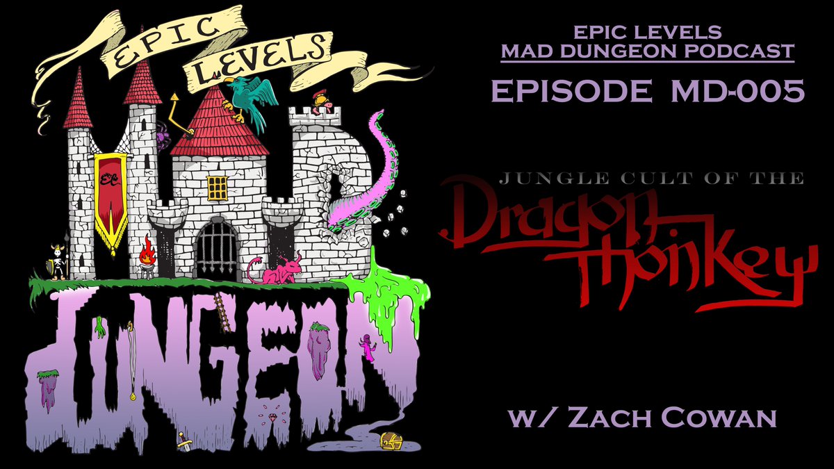 #MadDungeon #podcast Ep. 5 Jungle Cult of the Dragon Monkey w/ Zach Cowan. A dragon-monkey demigod is held captive by his yeti brother who's freezing the jungle to eat chilled sentient ape brains.

#dnd #dungeonsanddragons #ttrpg #rpg #onepagedungeon #dndpodcast #tabletopgames