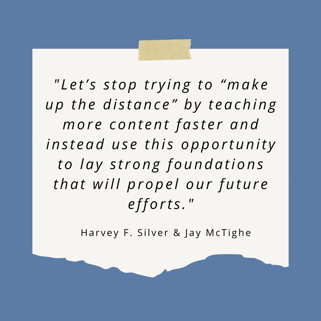 Jon Saphier (@jonsaphier) on Twitter photo <a href="/jaymctighe/">Jay McTighe</a> and <a href="/harveysilver/">Harvey Silver</a> are right on in their thinking about 'learning loss'. It isn't about accelerating the pace, but rather elevating the teaching skills that we know impact student learning.
learningpersonalized.com/learning-loss-…
<a href="/TeachRBT/">Research For Better Teaching</a>
#SkillfulTeaching <a href="/jaymctighe/">Jay McTighe</a> and <a href="/harveysilver/">Harvey Silver</a> are right on in their thinking about 'learning loss'. It isn't about accelerating the pace, but rather elevating the teaching skills that we know impact student learning.
learningpersonalized.com/learning-loss-…
<a href="/TeachRBT/">Research For Better Teaching</a>
#SkillfulTeaching