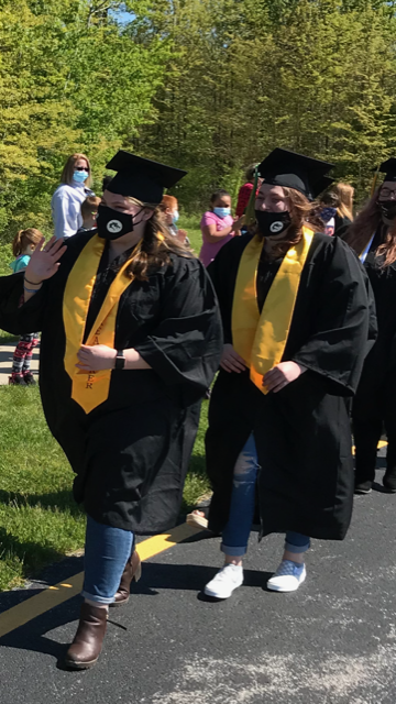BobKlinar's tweet photo. What a beautiful morning for this wonderful tradition...Lakeside H.S. Graduating Class of 2021 on their ceremonial "Senior Walk," through the Elementary Campus of the Ashtabula Area City Schools. A shining example for our young scholars. https://t.co/SuaBPimlz7