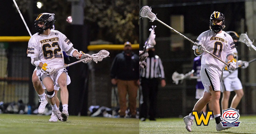 Coakley, Bartosiewicz Named All-CCC 

wentworthathletics.com/x/dxosn

🐾Senior attackman Ben Coakley (16 goals, 24 points) named to third team
🐾Senior defenseman Danny Bartosiewicz (54 ground balls, 20 caused turnovers) named to third team