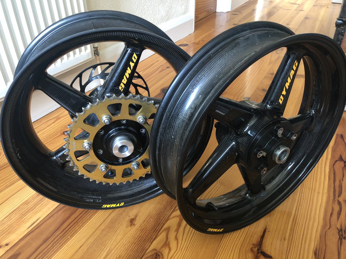 TeamSeventyOne's tweet photo. A visit to those nice people @dymagwheels today to confirm our wheels for the #zx7r are ok after the “big off” at #Craner last year. Looks like we’re good to go. 👍 #lifeaftercraner https://t.co/MlilfFkWpv