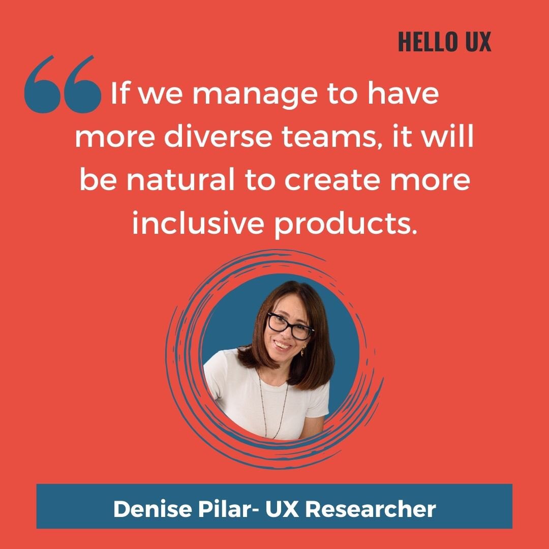 helloux_design's tweet image. Denise Pilar shares her take on how #inclusionanddiversity can influence product design. Listen now, link in bio #uxdesign #helloux #diversevoices #womenintech #uxresearch #uxresearchcomsotaquebrasileiro #denisepilar #ceciliahenriques #elizeteignacio