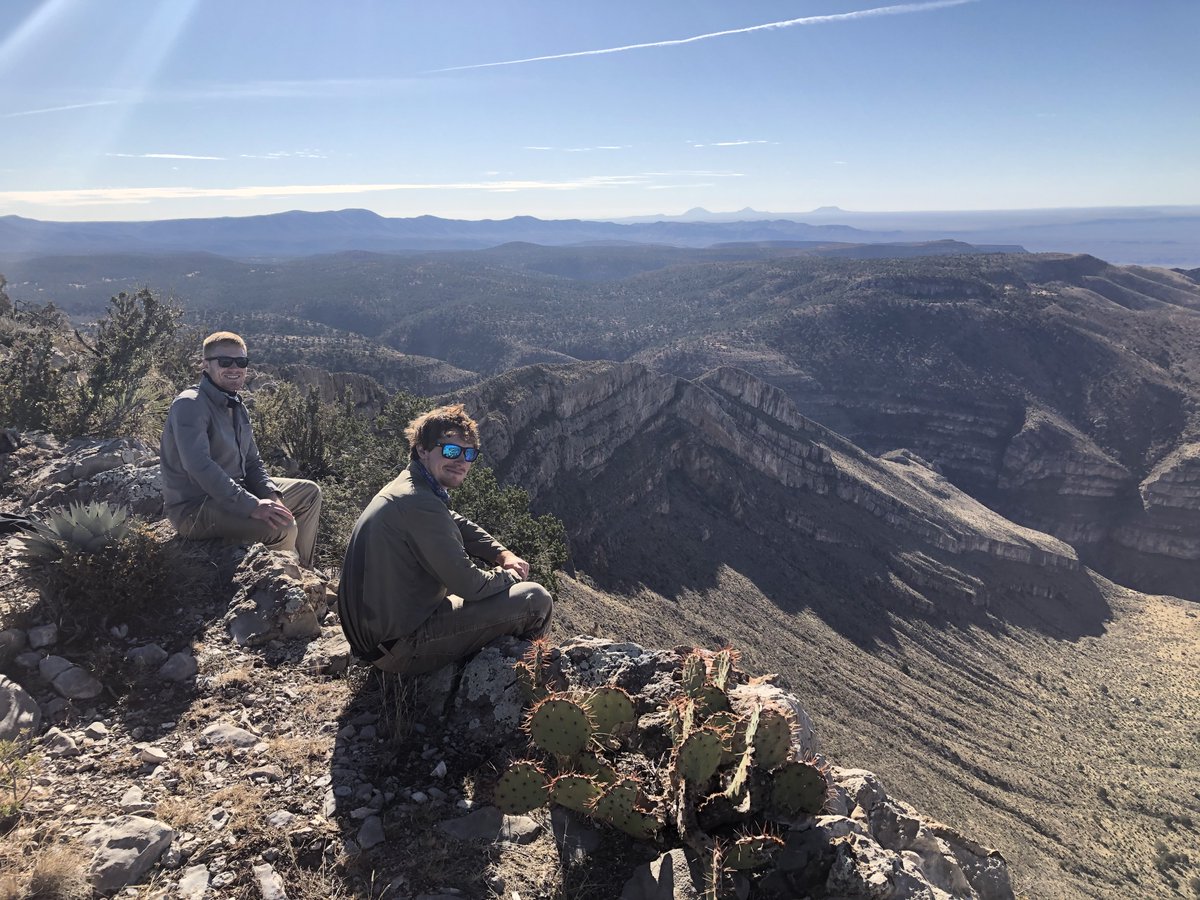 RCRL15's tweet photo. Leland Spangler and Joe Syzdek recently completed their Master's degree. Their work in the Sacramento Mountains advances the understanding of structure and stratigraphy of the region and will be part of the fall 2021 RCRL field trip! https://t.co/tTXZOCzBgT