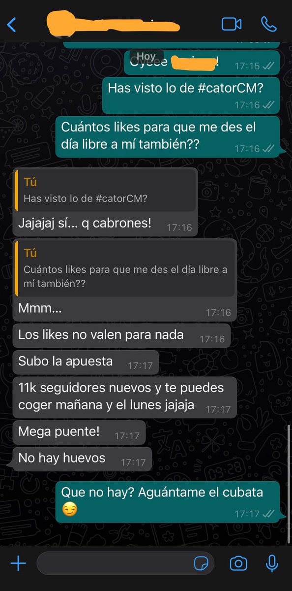 Gente esto está pasando. Máxima difusión 🙏 
Si llegamos a 36K seguidores antes de las 23:59, me voy de puente. 100% real no fake. #CatorCM