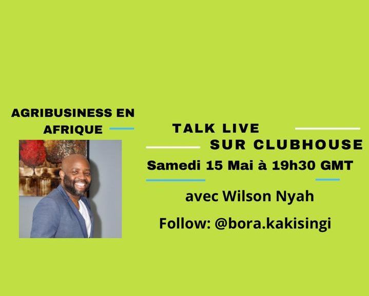 WilsonNyah's tweet photo. I’ll be on @Clubhouse this Saturday 15 May at 7:30 PM GMT to discuss my experience as a #agribusiness entrepreneur in #Cameroon 

https://t.co/ZIx8oVV4kU https://t.co/GJvM0DwTSE