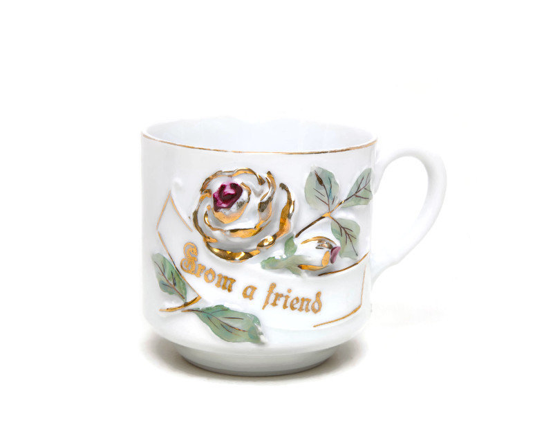 vintagegalleria's tweet photo. Antique ZPF German Porcelain Coffee Mug Raised Rose Design FROM A FRIEND Mug Iridescent Luster Ware Hand Painted 24 Karat Gold Toiletry Cup https://t.co/GKAZXfi0SA SHOP LINK IN BIO #germanporcelain #coffeemug #raisedrosedesign #friendmug #toiletrymug #germanmug #etsy https://t.co/mKz0xiFFbh