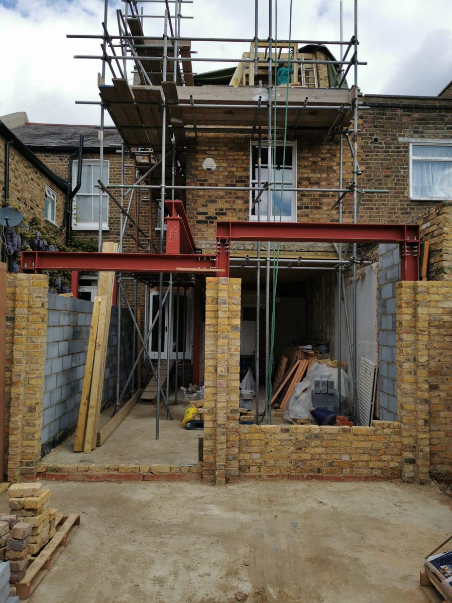 The brickwork is underway at our full house refurbishment in West London. What do you think about the brickwork detailing? We're happy to be working with Walder Sharp, Lucy Williams & Flower Michelin Architects. design@hughesdevelopments.co.uk hughesdevelopments.co.uk #Bricks