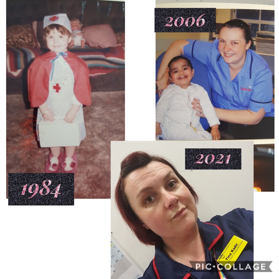 Now and then! From a cute 3 yr old pretend nurse, to a fully qualified #gosh nurse, now a Senior PDN <a href="/Medway_NHS_FT/">Medway NHS Foundation Trust</a>