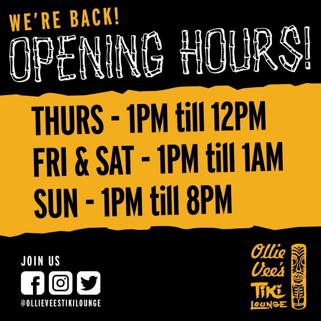 NEW HOURS!
