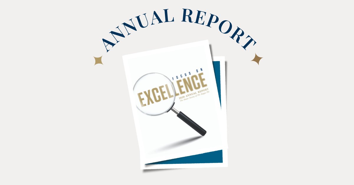 ⭐ Our 2020 Annual Report is now available online! Read about the many achievements of our members and chapters from the past year 👉   bit.ly/3himsUd #PhiKappaPhi