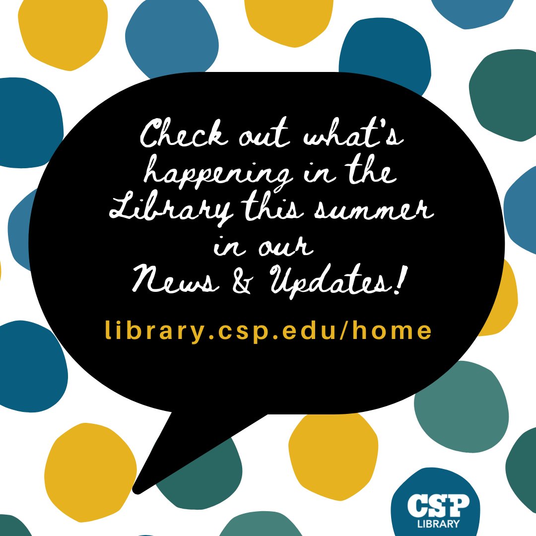 csplibrary's tweet image. Some exciting news from the CSP Library regarding our new consortial partnerships!

ow.ly/LmEn50EMfRG