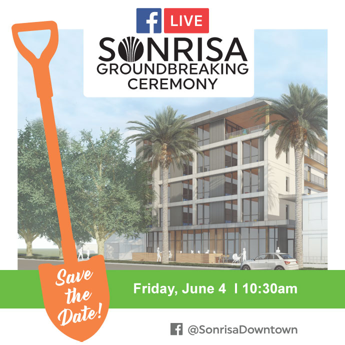 In keeping with safe social distancing and limiting physical attendance, CACDC and CFY Development are livestreaming the groundbreaking ceremony for Sonrisa Studios on Friday, June 4th at 10:30am!

Here's the link to the live event: fb.me/e/1KiAryKIn

Be sure to tune in!