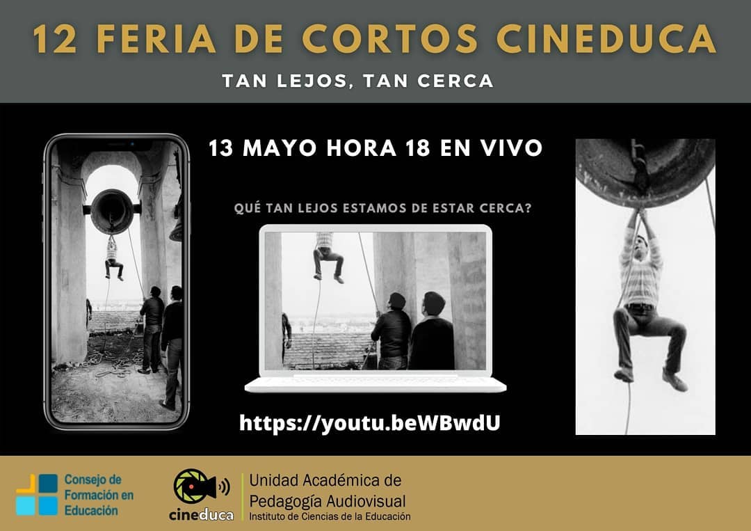 Hoy a las 18:00 hs. por el canal de @cineduca en Youtube, va la 12a. Feria de cortos 'Tan lejos, tan cerca'.