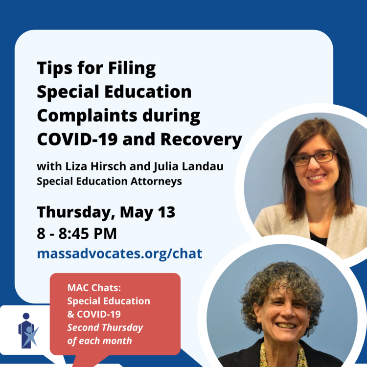 Eminentfsg's tweet photo. Tonight at 8pm! MAC attorneys Liza Hirsch and Julia Landau provide tips for filing complaints and answer questions regarding in-person learning, compensatory services, IEPs, summer services, and more. 

Bring your questions. We want to hear from you! https://t.co/hgAnY4hyAX https://t.co/1QulcWZC8z