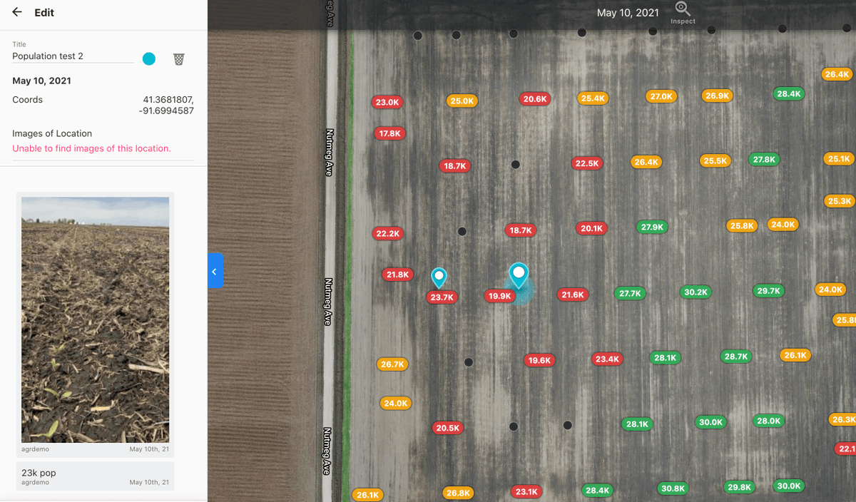 DroneDeploy's tweet photo. Our #Agriculture Account Executive, Kyle Miller, captured a 40-acre field using DroneDeploy Stand Assessment. Check out the early (V1-V2) stand counts! 🌽 https://t.co/h3hVvrTg5v #plant21 #DDstandcount https://t.co/IF0218Oe5a