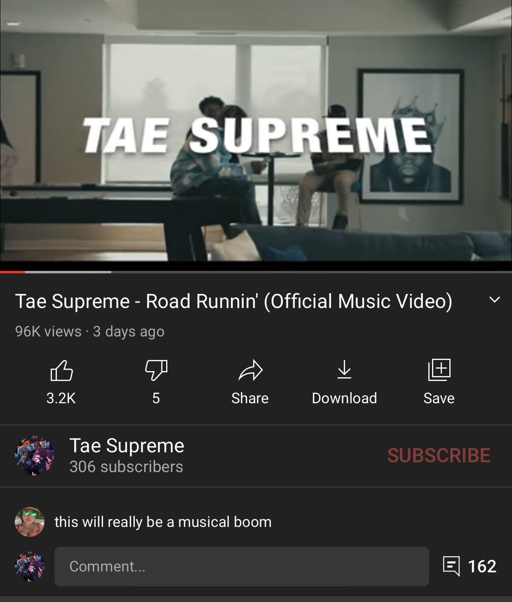 Tae_Supreme's tweet photo. 96k in 3 days 🤯 I appreciate everybody supporting me 🙏🏽 I got more coming VERY soon 🤐

Link: https://t.co/vhK0c5OBhj https://t.co/uSHlEYfsIL