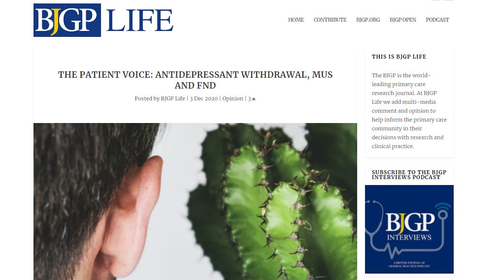 recover2renew's tweet image. #Antidepressant #Benzo .... &amp;gt;&amp;gt; #MUS #FND 
#funtionalmovementdisorders etc..

#unknownaetiology ?? 🤔

bjgplife.com/2020/12/03/the…