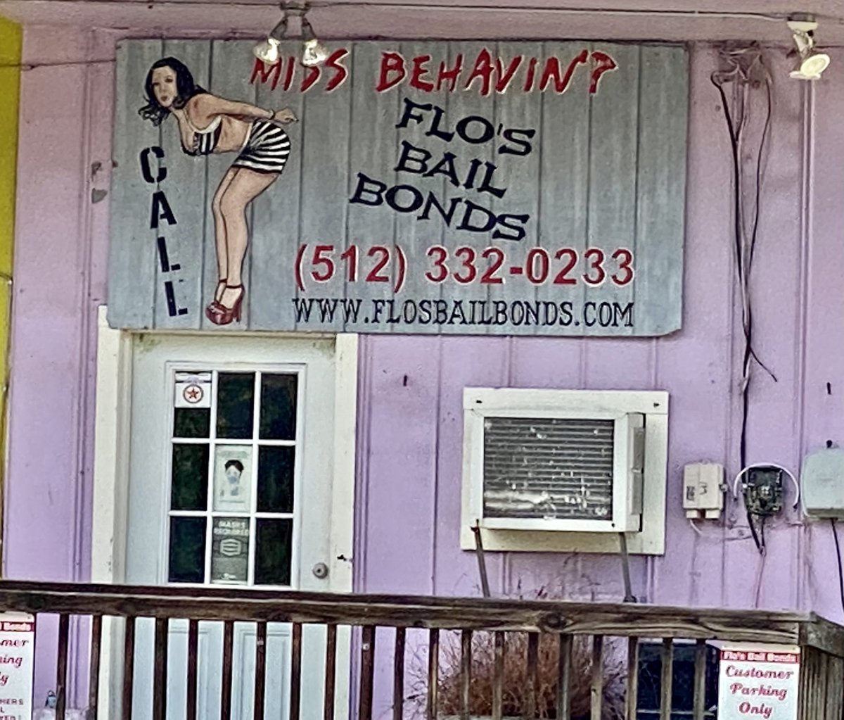 bondzeelive's tweet photo. Here’s hopin I never need to call Flo’s Bail Bonds for “misbehaven” whilst I tour around Texas. @ItsDeanBlundell @jamesdifiore @LochlinCross #trippinwithbondzee #nojail #noflo #please https://t.co/KB7rutDadY
