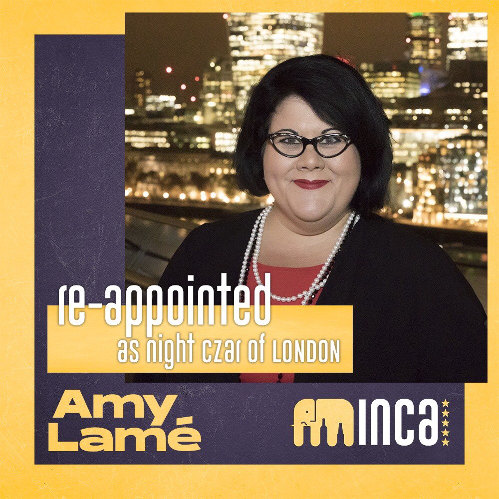 Congratulations are in order for Amy Lamé, a long time member of our family! <a href="/amylame/">Amy Lamé</a> we celebrate you today 👏🏼