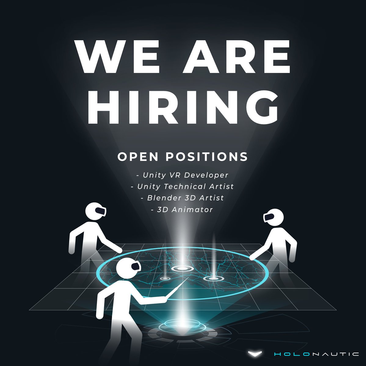 holonautic's tweet image. We are #hiring! 🖐️🙌🤝
Are you a talented #3Dartist, #VRdeveloper, or #3Danimator? Do you have a strong experience with #VR and mobile optimized #gamedevelopment?
Check all the details here: notion.so/holonautic/Job…
Apply to jobs@holonautic.com if interested! 👀