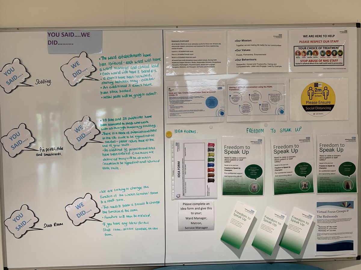 DaveW6182's tweet photo. Great piece of work by Sarah Oliver, Matron at the Redwoods. Putting all the listening into action. @mpftnhs @WrekinWards @thepbo28 @annemac2 @SarahOliver11 @sarajreeve @FTSU_MPFT @MHwardsmpft https://t.co/XNbMC9LFiN