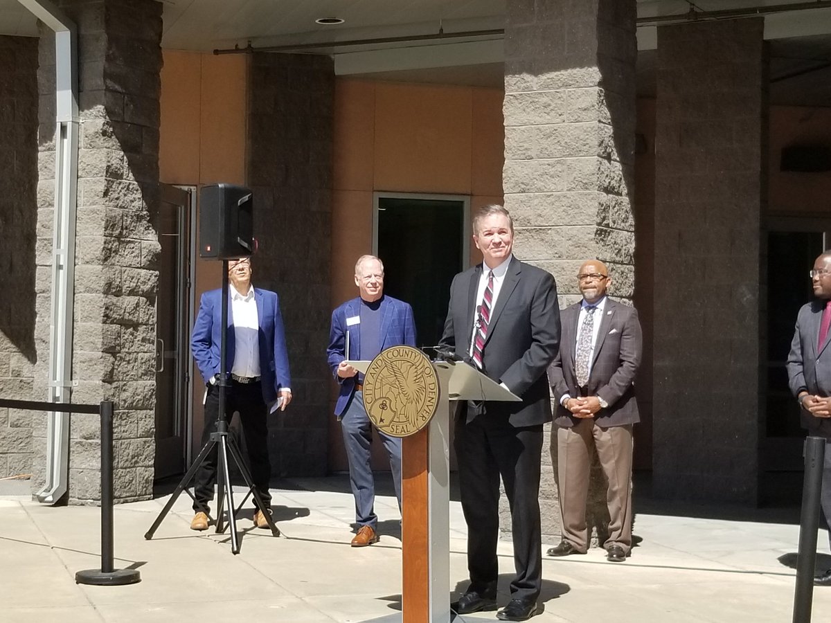 DDPHE's tweet photo. DDPHE’s Exec Dir Robert McDonald launches the Behavioral Health Solutions Center, esp poignant during #MentalHealthAwarenessMonth, supporting those in #behavioralhealth crisis with 24/7 #crisisstabilization & temp housing. More: https://t.co/Zbe2lnevX2 @MHCD_News @CityofDenver https://t.co/zDWKzfepZD