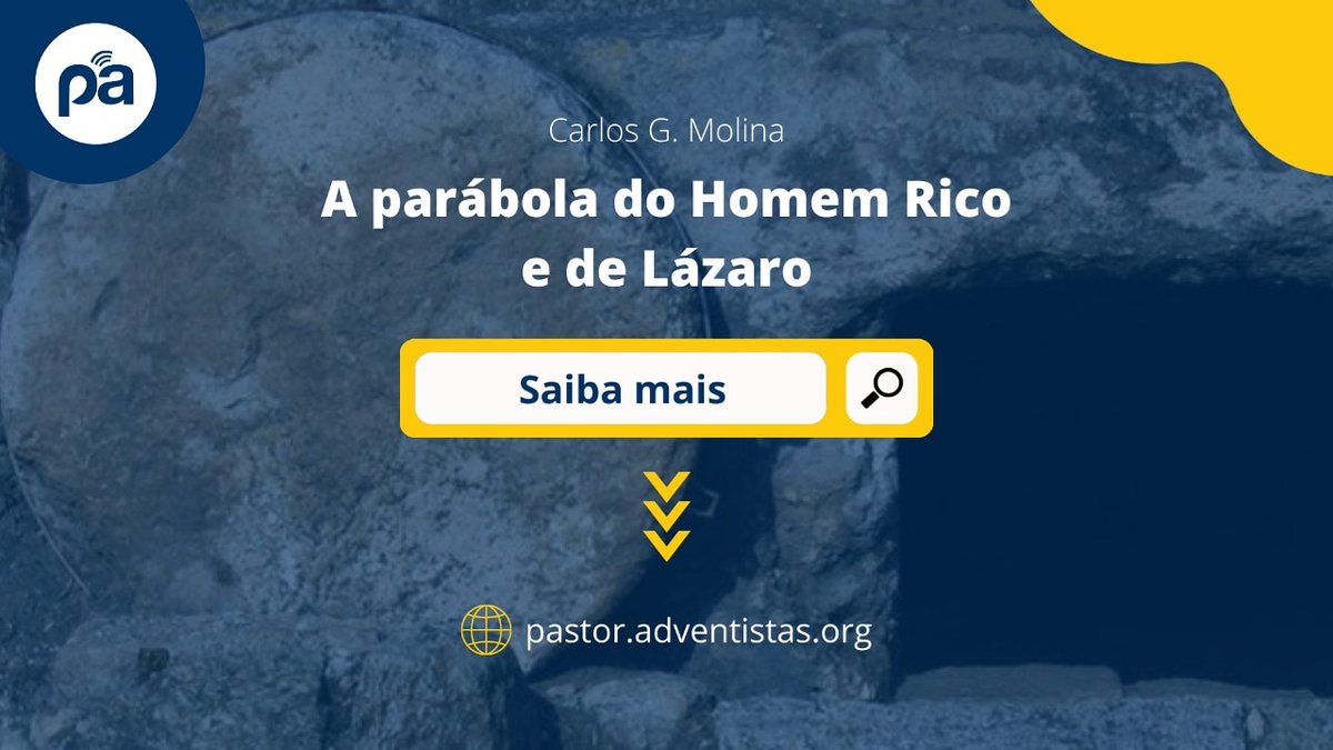 🗣️ Nova postagem - Portal do Pastor Adventista 💻
💰 La Parábola del Rico y Lázaro 🪦
▶️ *Saiba mais* 👇
📳 pastor.adventistas.org/pt/sermao/a-pa…