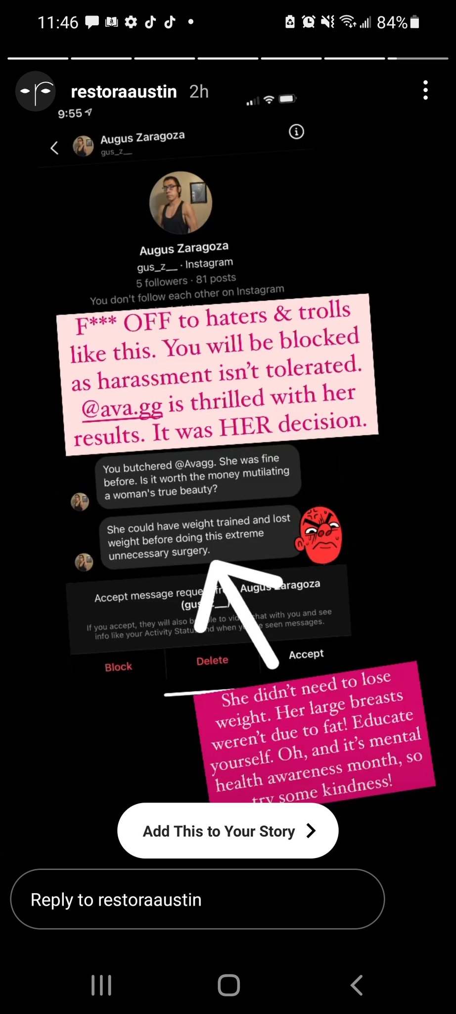 Notable AvaGG 💀 on Twitter "Don't be this guy. My body is MY BODY