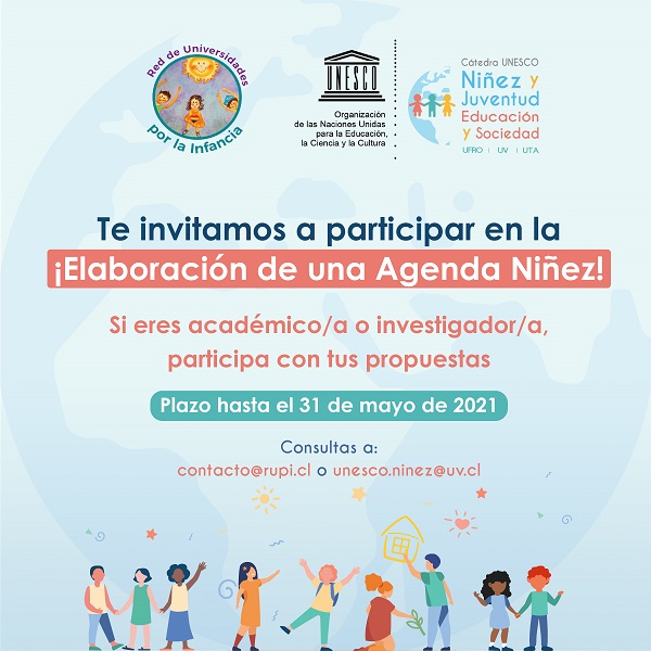 Red de Universidades por la Infancia: Invitan a mundo académico a sumarse a creación de Agenda Niñez <a href="/rupicl/">Red de Universidades por la Infancia</a> <a href="/UnescoNinez/">Cátedra UNESCO: Niñez/Juventud, Ed. y Sociedad</a> 👉 bit.ly/3uK1Bx9