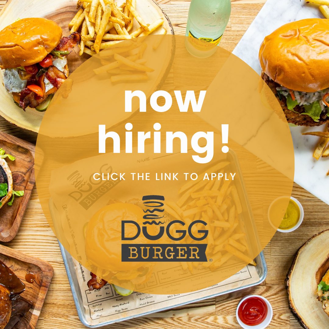 Click the link to apply!
duggburger.com/careers
