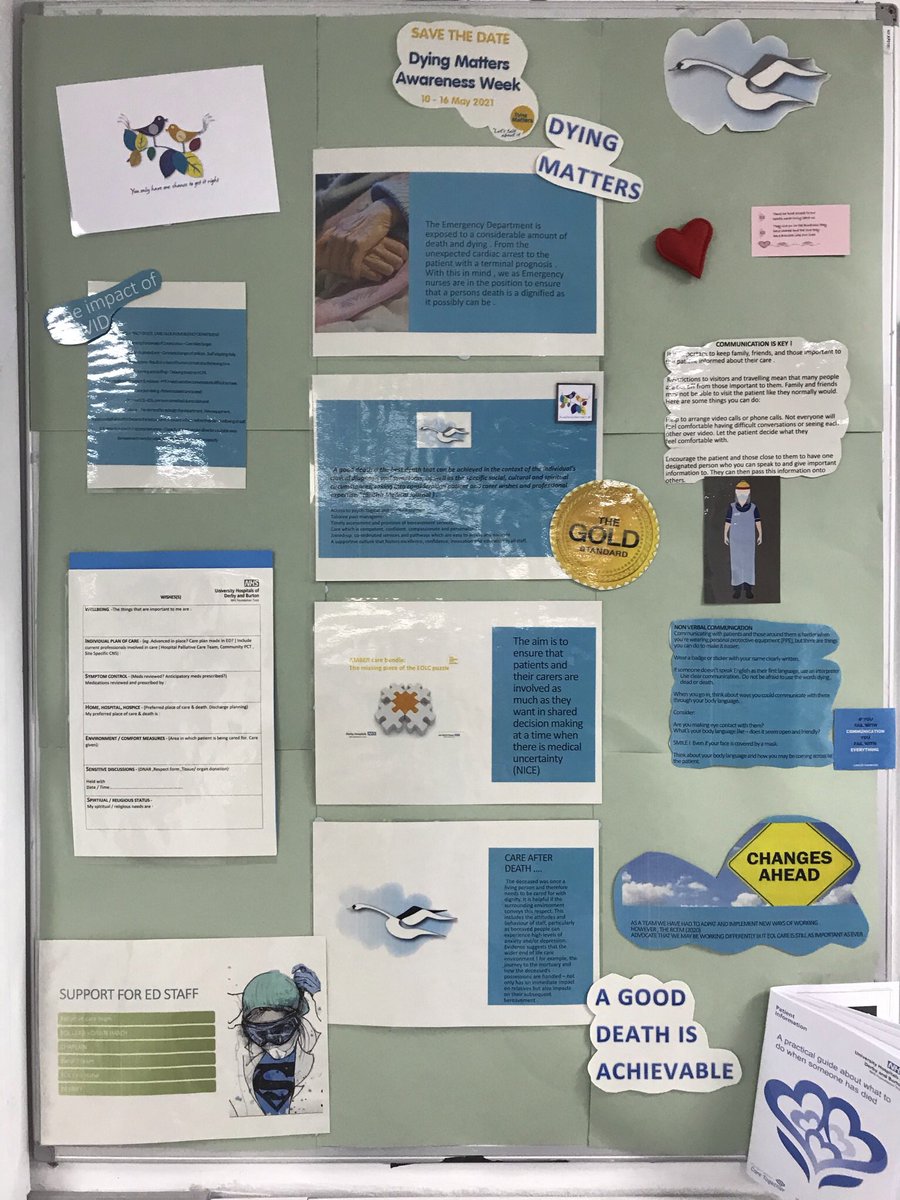 Went to ED today to see their dying matters ward board it also looked great @alisonthorp @chrischeadle1 @UHDBEoLC @lizzie_sidders @Rach741 @JessicaOates11 @JonjoHeneghan @InclusionUhdb @UHDB_PatientExp @gillogden66 @PapeKerrypape @DyingMatters