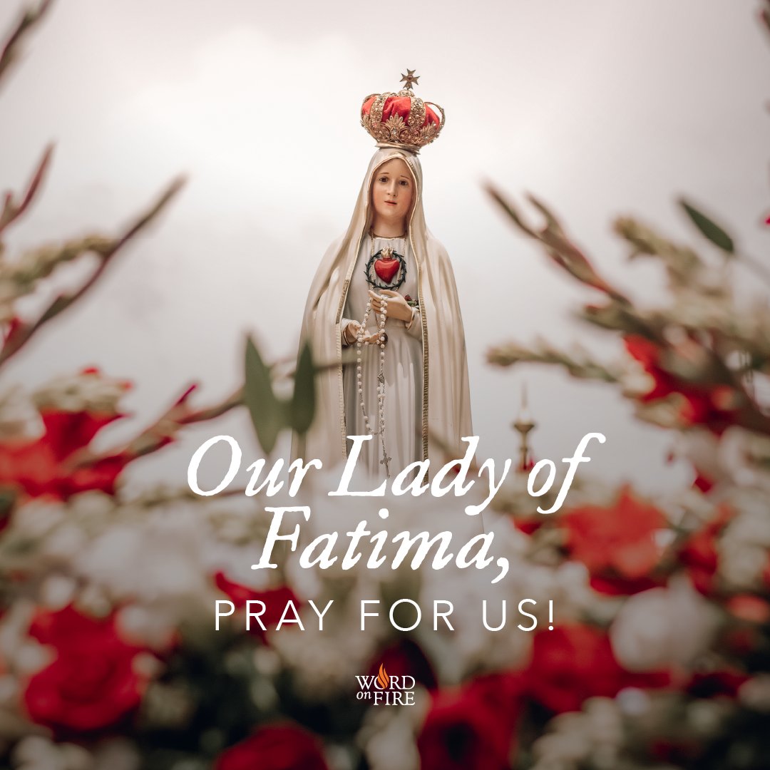 BishopBarron's tweet photo. Our Lady of Fatima, apparition of the Blessed Virgin to three shepherd children in Portugal, pray for us! https://t.co/6C7YbDNqSp
