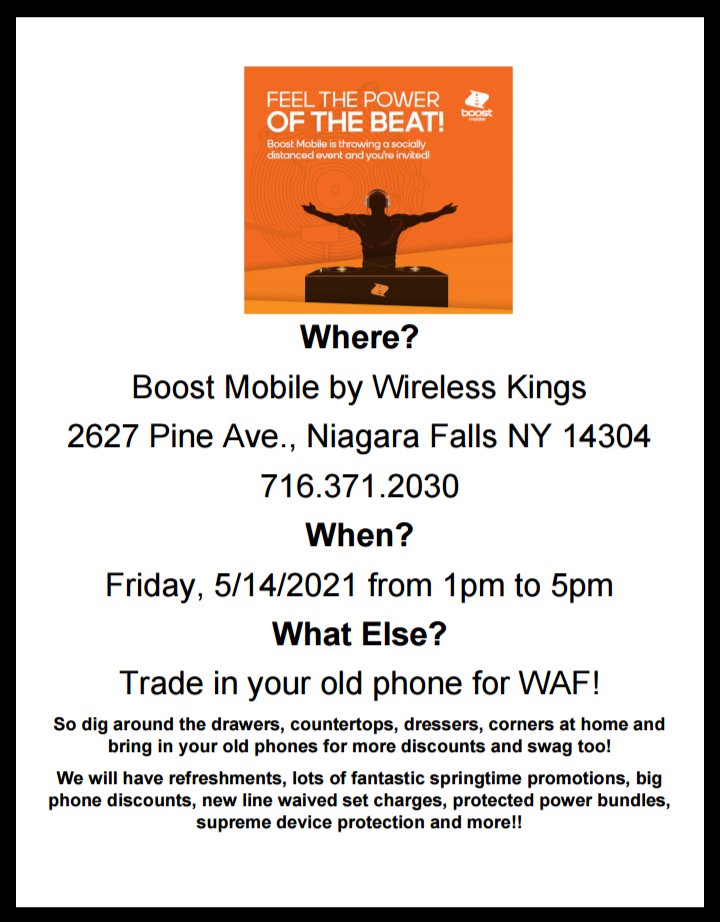 KellyBoost716's tweet photo. Let the #sunrise bless us &amp; head tmr Fri 5/14 1pm @boostmobile 2627 Pine Ave NF 14301! Join4deals, BBQ, #djJess &amp; special offers when you #BringYourOwnDevice &amp; #FREE new network SIMs!! All #Shielded🛡️@BoostLani @Boost_Leaha https://t.co/SDY5AxSLYr