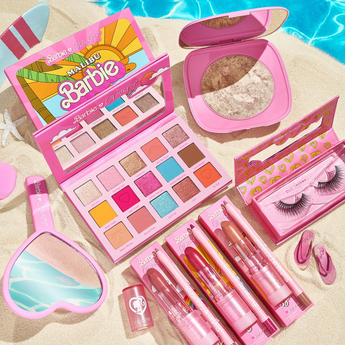 ColourPopCo's tweet photo. 🌊💖☀️NOW AVAILABLE🌊💖☀️

Time to hit the beach!! ☀️ The MALIBU BARBIE™ Collection is NOW LIVE 💖 What are you picking up?

🌊Shop the collection on https://t.co/e3jZGLtIeD

#MalibuBarbiexColourPop https://t.co/Reaw1QblrP