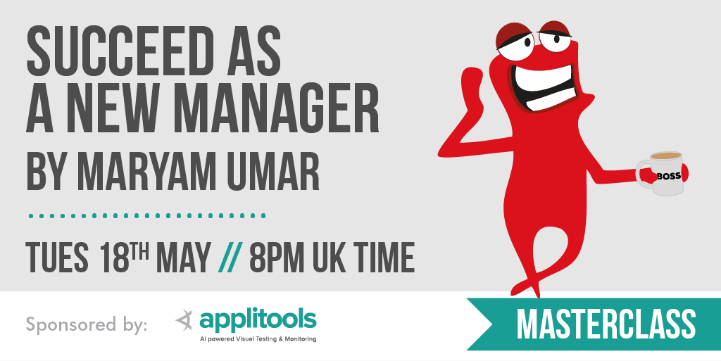 ministryoftest's tweet photo. What does it take to succeed as a new manager? π€ How can you set your team up for success? π
@maryamumar has done this and is going to give you tips to succeed based on her journey in our next #DojoMasterclass sponsored by @Applitools π€©
https://t.co/xTKwAKb94s https://t.co/M3vhawC2oi