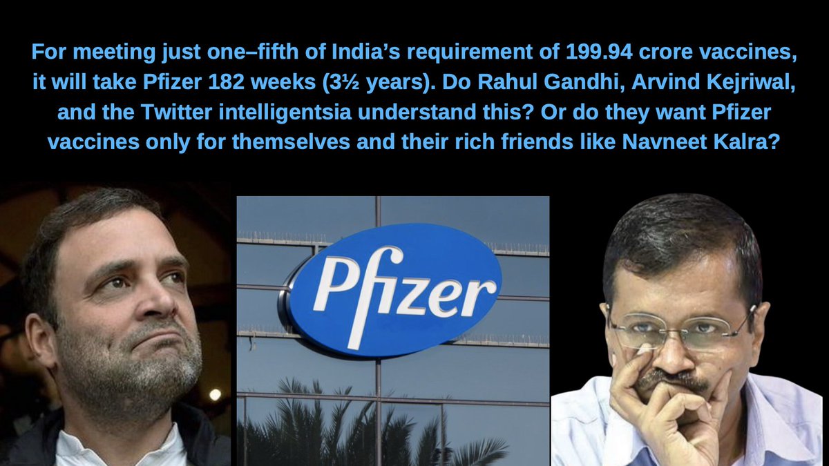 amitbagaria12's tweet image. .
So let's wait 3½ years for #PfizerVaccine for just 20% of the Indian population.

Dhanya Ho IIT, Dhanya ho #AntiModiBrigade

#IndiaFightsCOVID19 and we will get #vaccine for all by following #AatmanirbharBharat 
.
#EidMubarak Happy #EidUlFitr