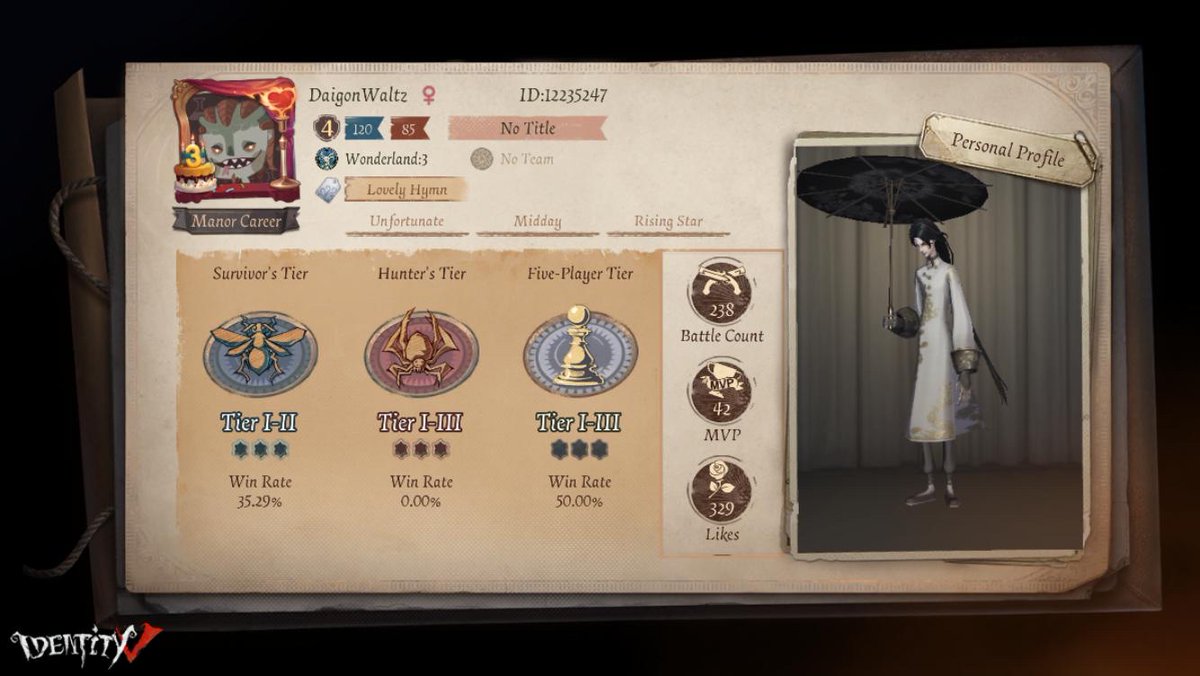 NanimeB's tweet photo. I'm playing Identity V. Fancy a game? https://t.co/IdF1jEtp5H
