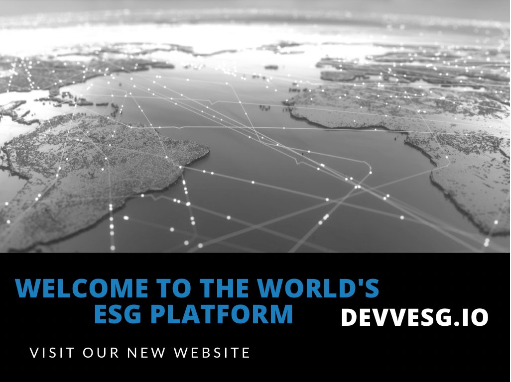DevvioInc's tweet photo. Our ESG website is now LIVE!!! https://t.co/jvDlrjkMbV
DevvESG combines a powerful blockchain platform, a forward-thinking fund, and an environmentally-friendly cryptocurrency to revolutionize the ESG space and better the planet.
#esgplatform #esginvesting https://t.co/HPSl7AE6LG