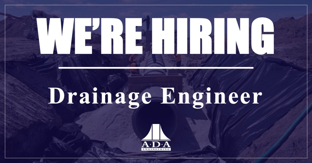 ada_engineering's tweet photo. For details and to apply please visit:  https://t.co/aM2fFmH01d

#civilengineer #floridajobs #EngineerFlorida #DrainageEngineer https://t.co/rHw0AoUKOc
