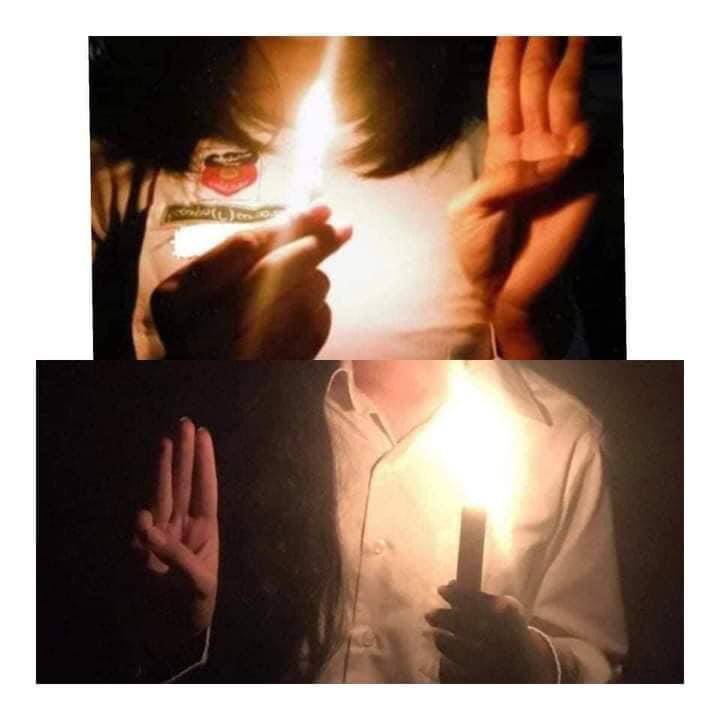 HunLin42699869's tweet photo. Students from Aung San Thuriya Hla Thaung (BEHS 2 of Mingalardone) School held a Candlelight strike against dictatorship tonight.  #Yangon #May13Coup  #WhatsHappeningInMyanmar https://t.co/2OqTUewNBA