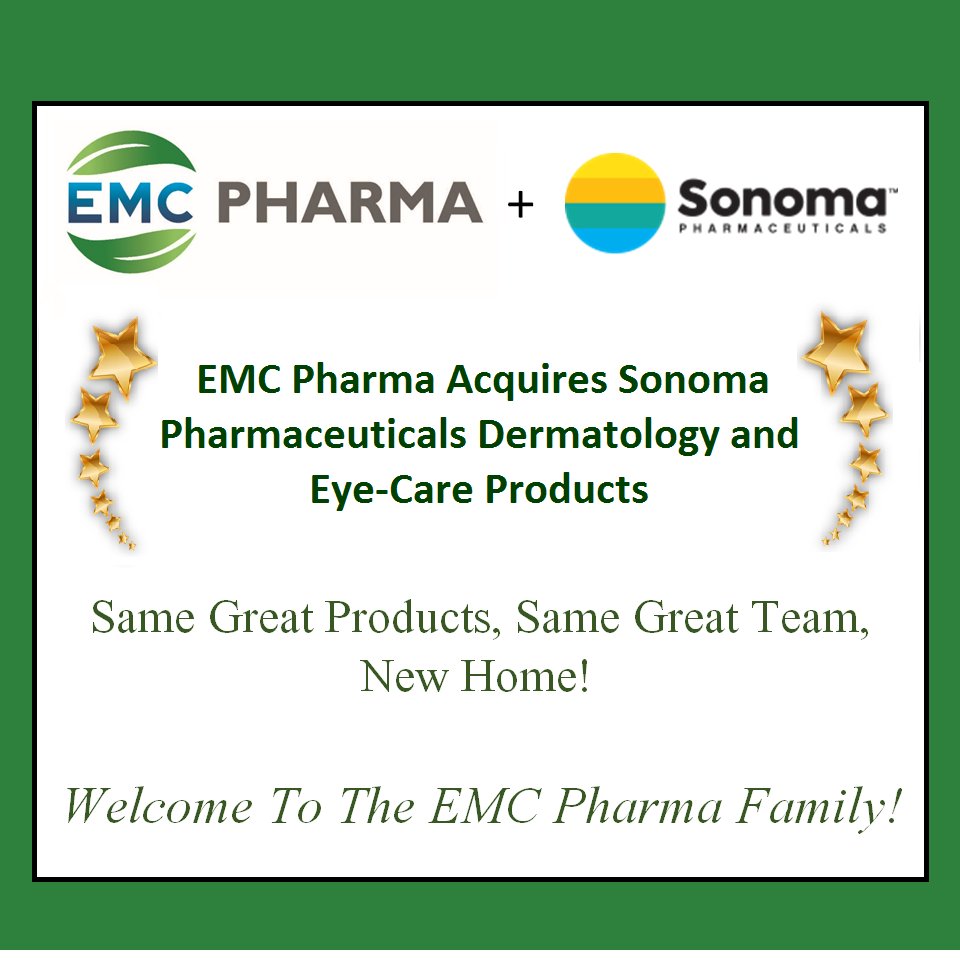 EMEDMedicalComp's tweet image. Announcement! EMED Medical has acquired the US operations of Sonoma Pharmaceutical's Dermatology and Ophthalmology products! This acquisition will be managed by our wholly owned subsidiary, EMC Pharma. We are very excited and we are ready to help patients live healthier lives!