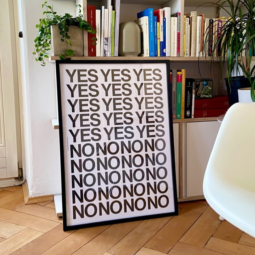 YES, NO (10 lines) Design: Studio Mut, Thomas Kronbichler In the poster shop 😚 instagr.am/p/CO0mDZIAB2E/