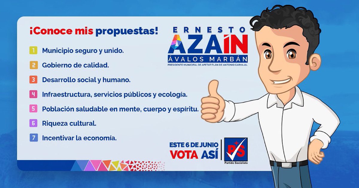 Azain_AvalosM's tweet photo. 🤝 Queremos un municipio “Seguro y Unido”, ese es uno de los #7Ejes de este gran proyecto. Vamos a buscar el bien común para todas y todos los #Apetatitlenses. 👇🏻 Aquí les presento cada uno de los ejes de nuestra agenda. ¡Sé que con tu confianza, juntos lo vamos a lograr! https://t.co/Q05aWCdvC2