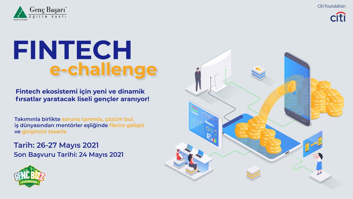GencBasari's tweet photo. CitiBank Gönüllüleri mentorluğunda Fintech ekosistemi için yeni ve dinamik fırsatlar yaratacak liseli gençler aranıyor. Başvur ve sen de bu heyecana ortak ol! Detaylı bilgi ve başvuru için https://t.co/HqGWNZkXn6 #gençbaşarı #fintech #citivolunteers #pathway2progress @Citi https://t.co/OnHFvMKsvc