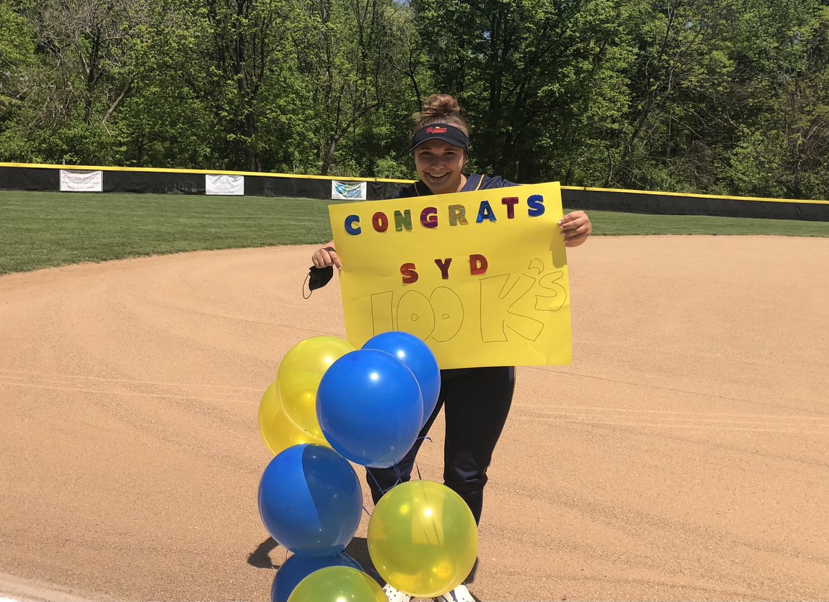 Congratulations to <a href="/sydney_horan/">Sydney Horan</a> on getting over 100 strikeouts this season! Keep up the great pitching!
