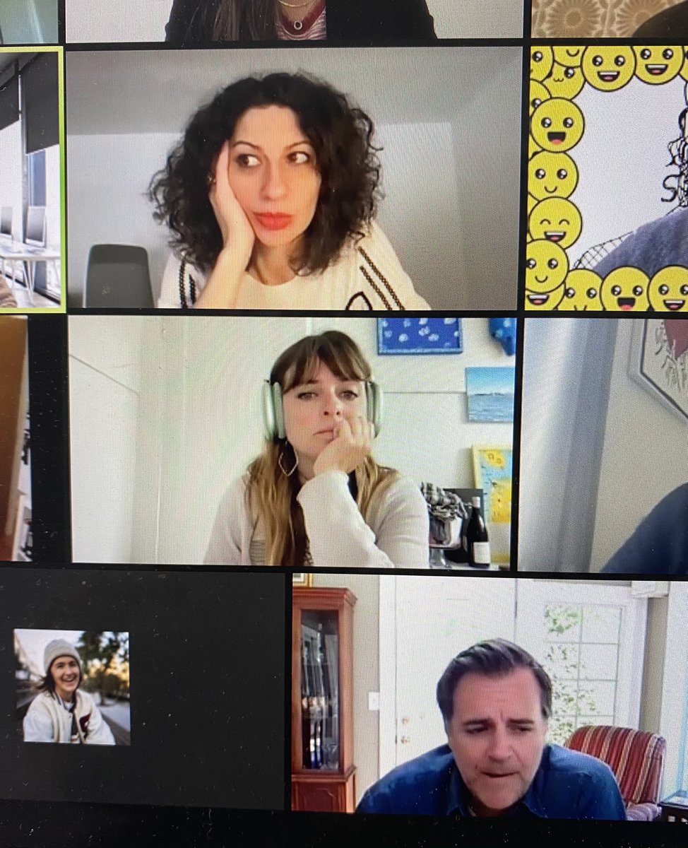 As <a href="/SophiaEft/">Sophia Efthimiatou</a> put it, “When your work zoom looks like a 90s Spanish movie poster.” Reunited (professionally) again—after 18 years and across many publishing industries and lifetimes—and it feels so good.